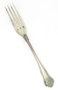 FSA02 Silver dinner fork engraved with distinctive Hermann Göring coat of arms