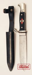 Hitlerjugend knife and scabbard, later quality