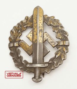 SA sports badge in bronze