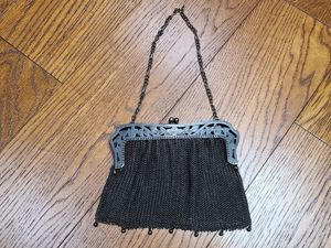 Gun Metal Mesh Purse