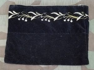 Black Velvet Clutch Purse with DRP Zipper