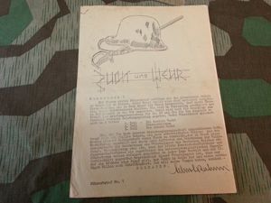 First Issue of Zucht und Wehr HJ Führerbrief Nr.1