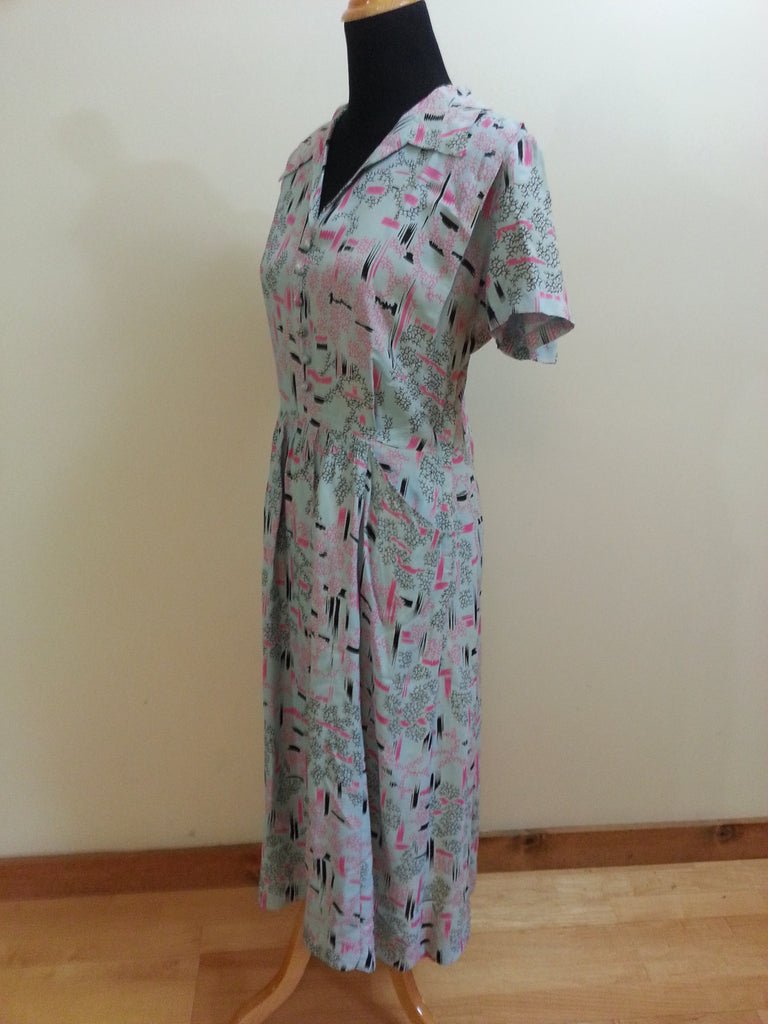 Light Blue Print Dress(B-44' W-34' H-46') — image 5