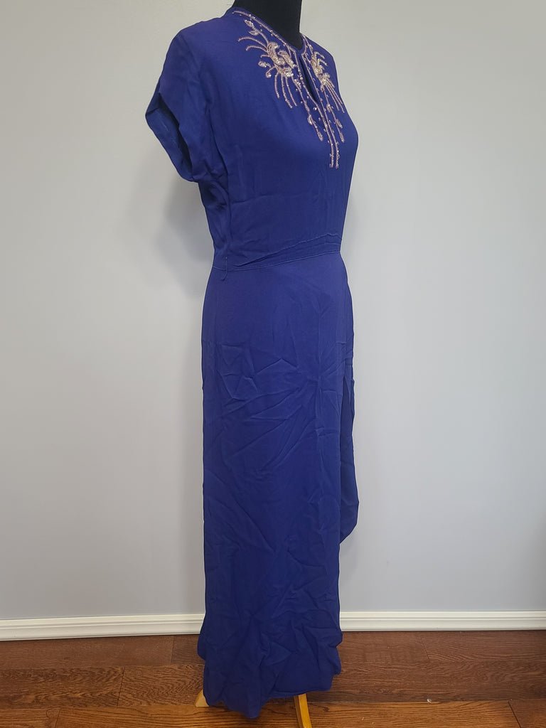 DuBarry Blue Sequin Gown 1945(B-38' W-29' H-38') — image 5