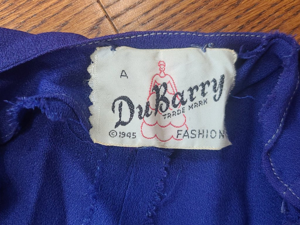 DuBarry Blue Sequin Gown 1945(B-38' W-29' H-38') — image 6