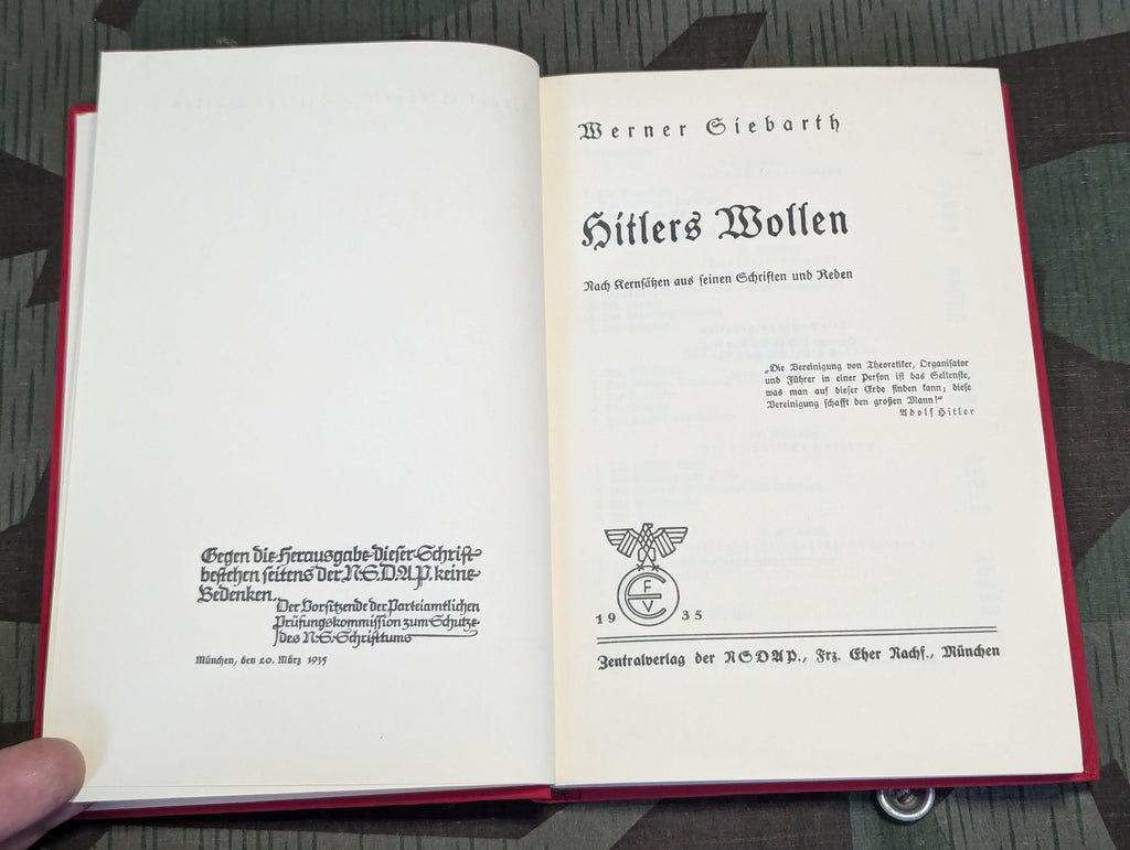Original 1935 Book Hitlers Wollen — image 4