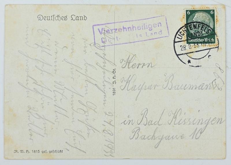 German Third Reich Postcard 'Staffelberg' — image 2