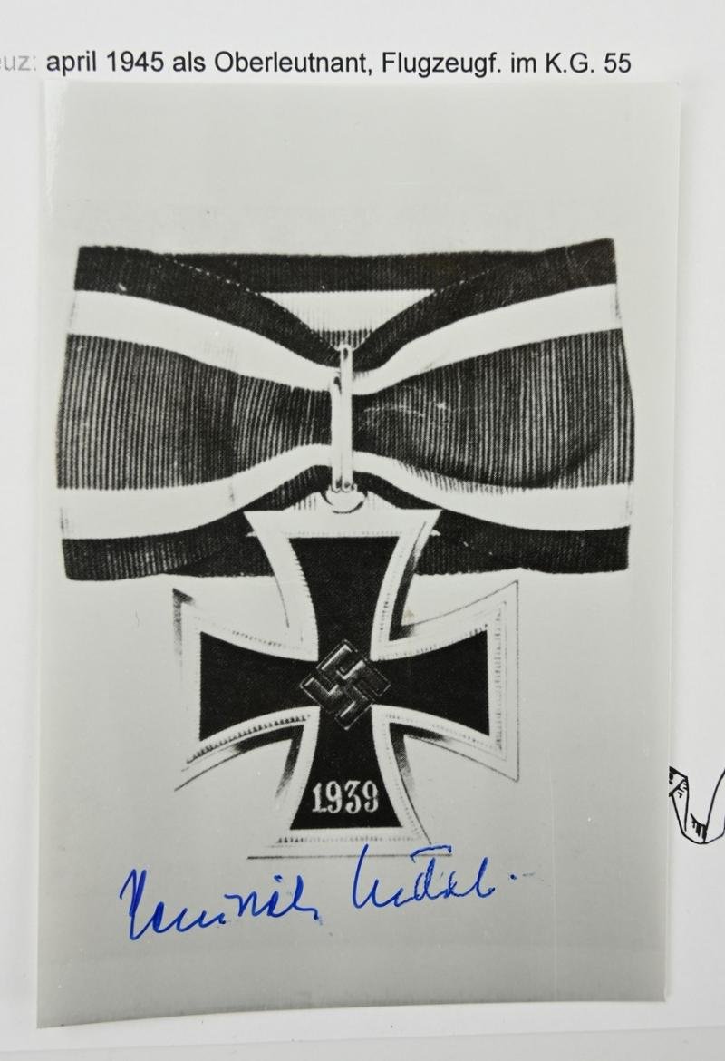 Signature of Luftwaffe KC Recipient 'Heinrich Südel' — image 3