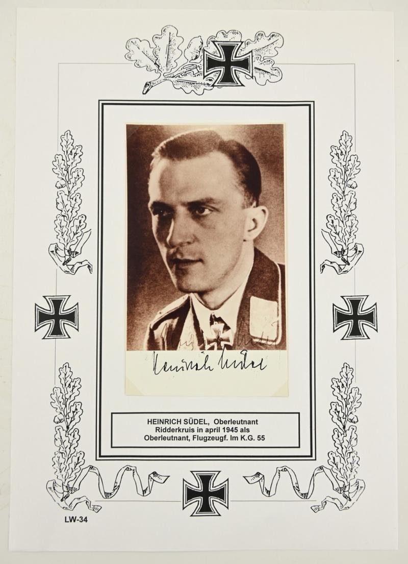 Signature of Luftwaffe KC Recipient 'Heinrich Südel' — image 4