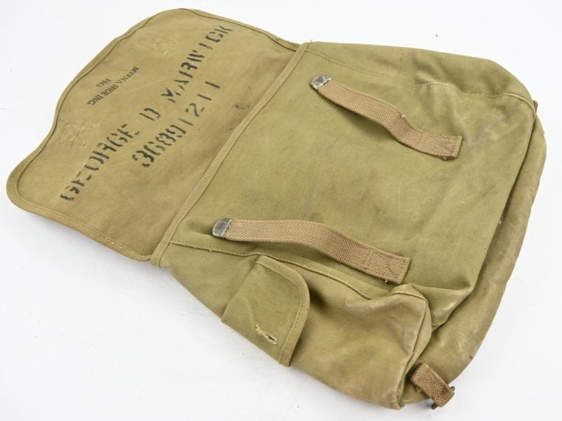 US WW2 M-1936 Rubberized Musset Bag 'George D. Marwick' — image 5