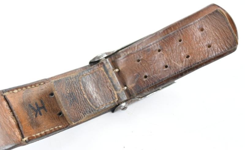 German LW Beltbuckle with Belt 'F.W. Assmann' — image 4