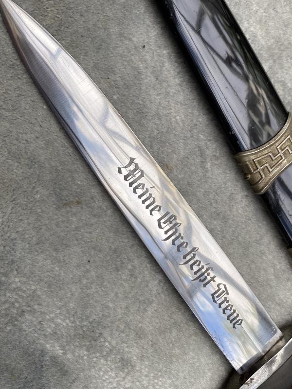 AN AMAZING FIND - 1936 SS CHAINED DAGGER WRAPPED IN ORIGINAL NEWSPAPER FROM 1996! — image 9