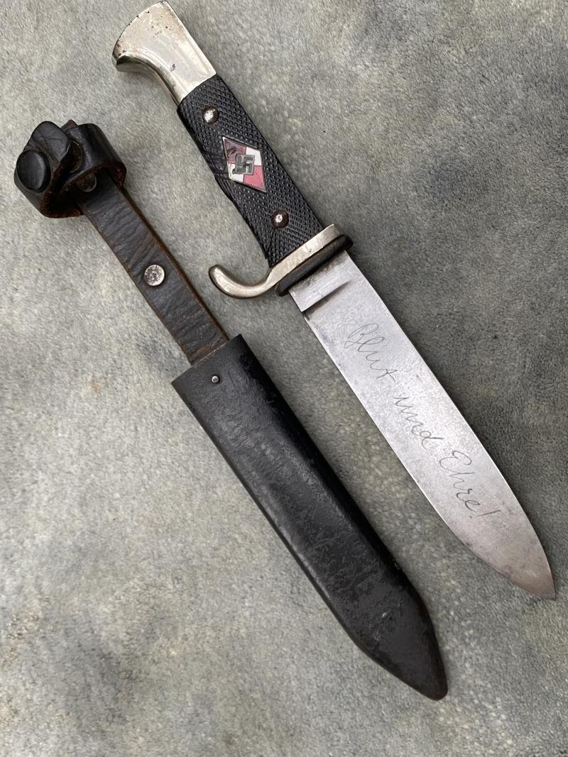 HITLER YOUTH DAGGER WITH MOTTO M7/45/38. — image 4